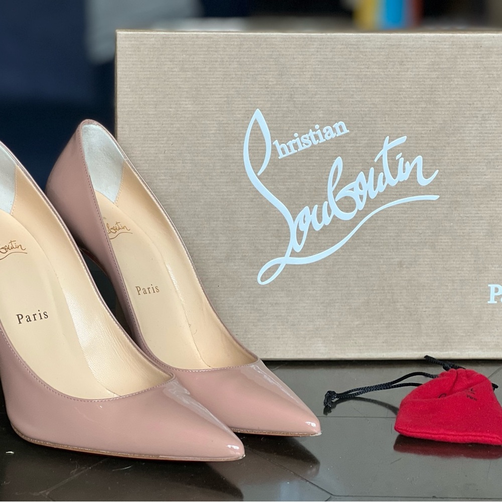 Christian Louboutin Kate 100 patent-leather pumps